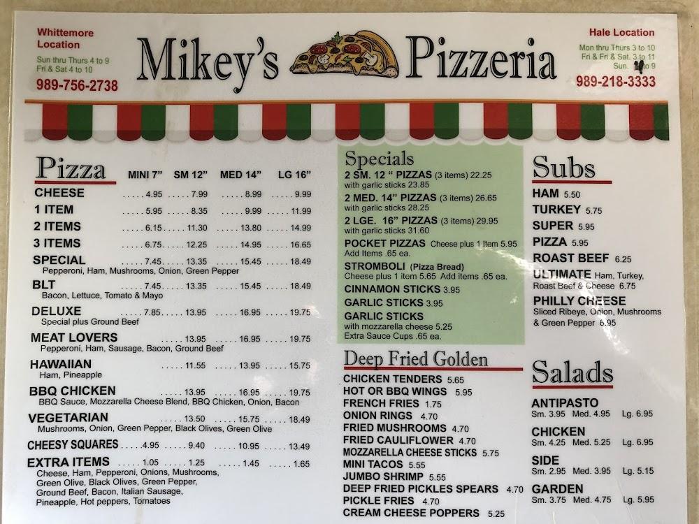 Mikey's Pizzeria Whittemore 1 Item