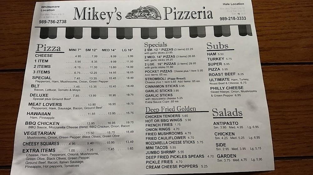 Mikey's Pizzeria Whittemore Menu image 3